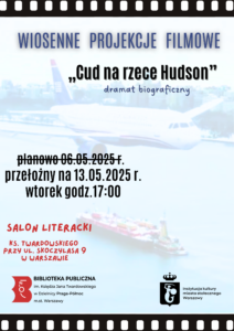Ogłoszenie! Pokaz filmowy w Salon ks. Twardowskiego w dniu 6.05. przełożony na 13.05.!