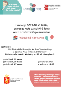 Rodzinne czytanki – zapraszamy rodziców z dziećmi do lat 3 do udziału w spotkaniach